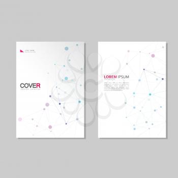 Vector cover templates brochure / Abstract connect and network background.
