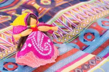 Handmade Doll of Cotton Yarn. Folk doll. Motanka