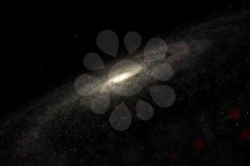 Galaxy is a milky way in space. The universe in the representation of computer graphics.