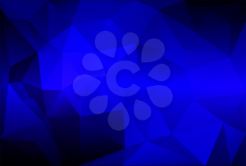Dark blue abstract low poly geometric background