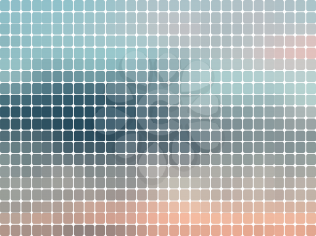 Sunset vector abstract mosaic background with rounded corners square tiles