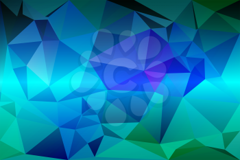 Turquoise blue purple abstract random sizes low poly geometric background