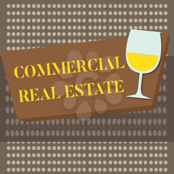 Conceptual hand writing showing Commercial Real Estate. Business photo text Income Property Building or Land for Business Purpose.