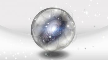 Crystal Sphere with Galaxy