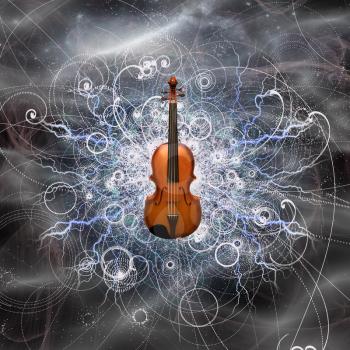 Violin in abstracted background