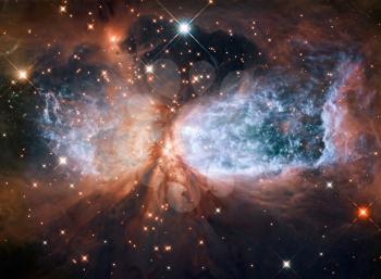 Bright Universe. Image elements credit by NASA