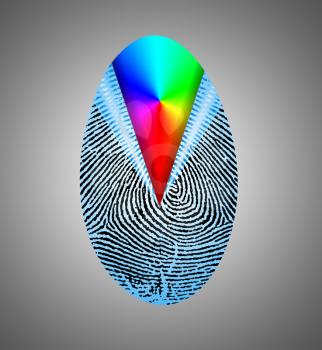 Rainbow Fingerprint Composition