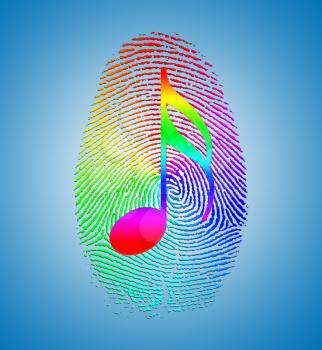 Rainbow Music Finger Print