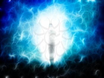 Spirit emerges from light. Soul or Aura