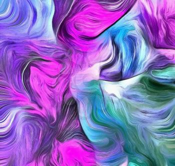 Swirling Vivid Colors Abstract. 3D rendering.