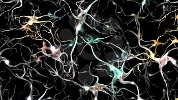 Neurons network with glowing nodes