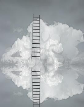 Ladder to the sky. Clouds