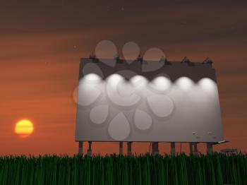 Sunset or sun rise billboard