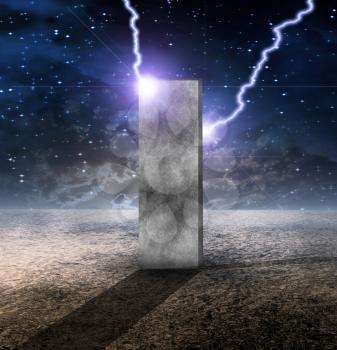 Strange Monolith on Lifeless Planet