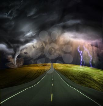 Road Leads into Storm
