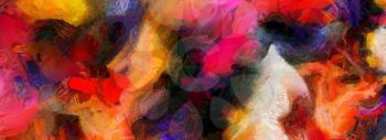 Vivid Abstract Painting. Wide brush strokes. Artwork for creative graphic design