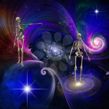 Skeletal Figures in Cosmos. Ending of existence