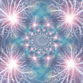 Bright sparks. Abstract fractal composition