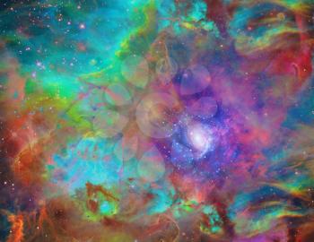 Galactic Space. Vivid colors of Universe