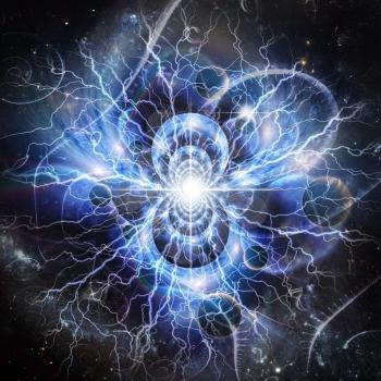 Space fractal. Super nova and time spirals
