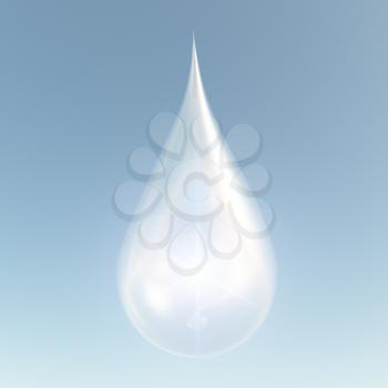 Clean Water Droplet. 3D rendering