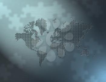 World map background. 3D rendering