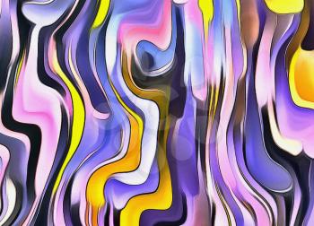 Swirling Color Abstract. 3D rendering