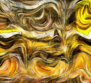 Dimensional Layered Abstract of Swirling Muted Colors. 3D rendering