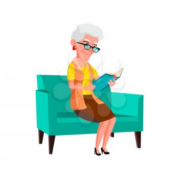 Old Woman Poses Vector. Elderly People. Senior Person. Aged. Cheerful Grandparent. Presentation, Invitation, Card Design. Isolated Cartoon Illustration
