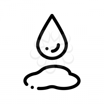 Drop Minor Bleeding Vector Sign Thin Line Icon. Minor Bleeding Symptomp Of Pregancy Pictogram. Blood Characteristic And Diagnosis Of Future Mother Template Monochrome Contour Illustration