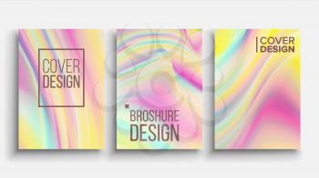 Minimal Covers Design Vector. Holography Background. Poster, Card, Fashion Design Illustration