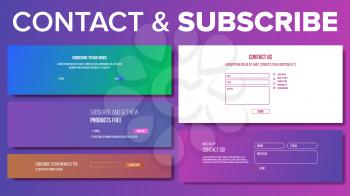 Website Contact, Subscribe Form Vector. Modern Template. Our Newsletter Illustration