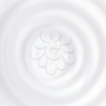 Milk Splash Vector. Cream Clean Circle Waves. Falling Drop. Realistic Illustration