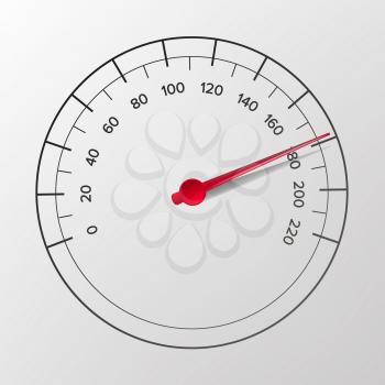 Speedometer Vector. Car Abstract Console Gauge Tachometer. Illustration