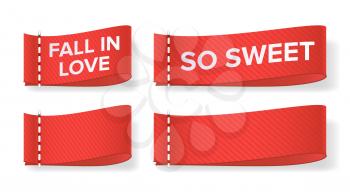 Valentine s Day Clothing labels Vector. Isolated Illustration