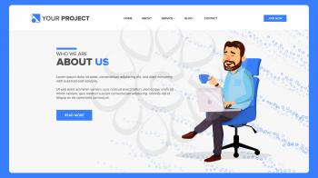 Web Page Vector. Business Technology. Creative Modern Layout. Cartoon People. Payment Plan. Illustration