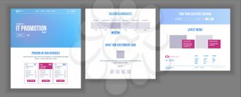 Website Template Vector. Page Business Technology. Landing Web Page. Creative Modern Layout. Payment Plan. Engineering Growth. Example Brand. Illustration