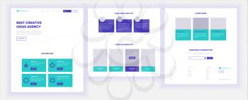 Website Template Vector. Page Business Technology. Landing Web Page. Creative Modern Layout. Finance Service. Engineering Growth. Payment Plan. Illustration