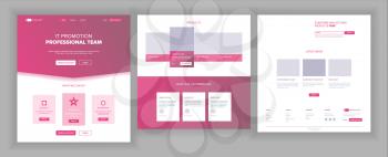 Website Template Vector. Page Business Project. Landing Web Page. Technical Online Support. Design Evolution System. Responsive Blank. Finance Service. Illustration