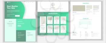 Website Template Vector. Page Business Technology. Landing Web Page. Creative Modern Layout. Payment Plan. Design Business. Industry Innovation. Illustration
