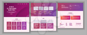 Web Page Design Vector. Website Business Reality. Site Scheme Template. Invest Conference. Responsive Blank. Credit Customer. Illustration