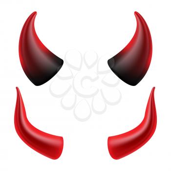 Devils Horns Vector. Good For Halloween Party. Satan Horns Symbol Isolated Illustration.