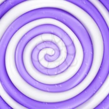 Lollipop Vector Background. Classic Sweet Realistic Candy Abstract Spiral Illustration