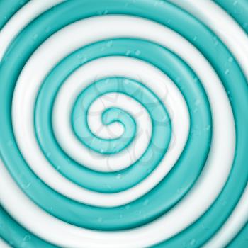 Lollipop Vector Background. Classic Sweet Realistic Candy Abstract Spiral Illustration