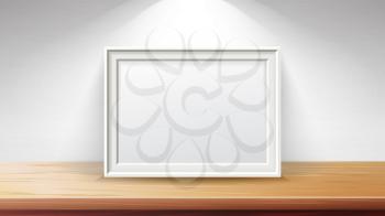 Rectangular Frame Background Concept Vector. Good For Display Your Projects. Blank For Exhibit. High Quality Design Element