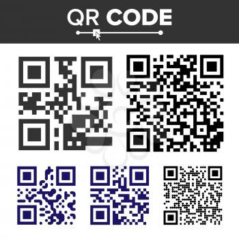 QR Code Vector. Hidden Text Or Url. Scanning Smartphone Technology. Isolated Classic QR Illustration