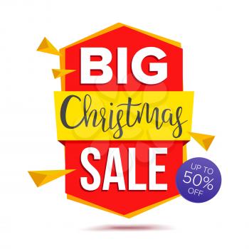 Christmas Sale Special Offer Banner Vector. Sale Label. Isolated Illustration