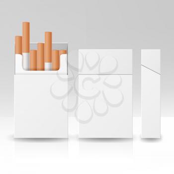 Blank Pack Package Box Of Cigarettes 3D Vector Realistic