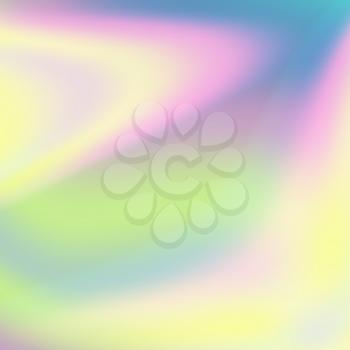 Fluid Iridescent Multicolored Vector Background. Pearlescent Texture. Element In Pastel Hues