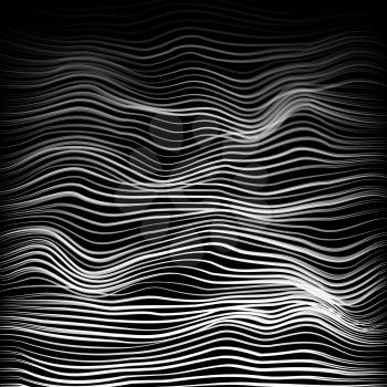Abstract Moire Texture Vector. Moire Waves. Modern Creative Backdrop.